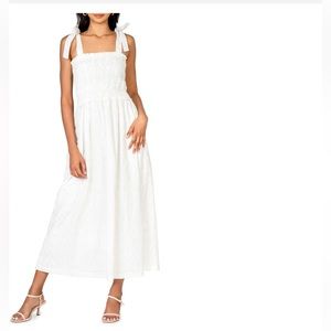 Lost + Wander Angel in Disguise smocked white dress, size XS